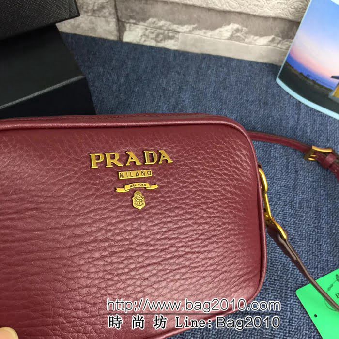 普拉達PRADA原單 P家新款專櫃品質 1BH036 原廠自然摔紋牛皮 單肩斜挎包 PHY1343